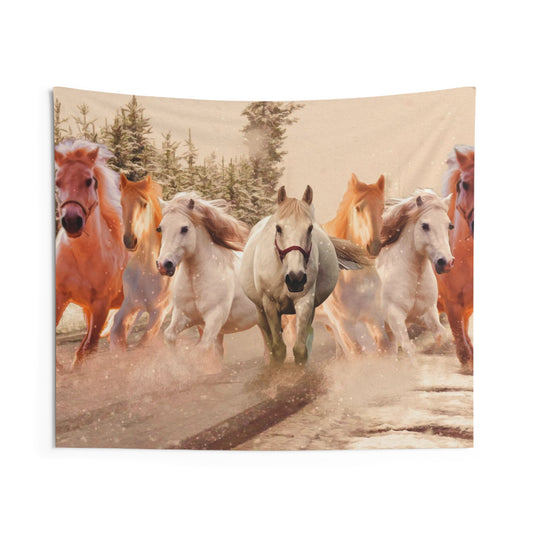 Lucky Seven Horses Tapestry