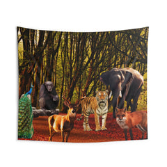 Peacock Animal Group Tapestry