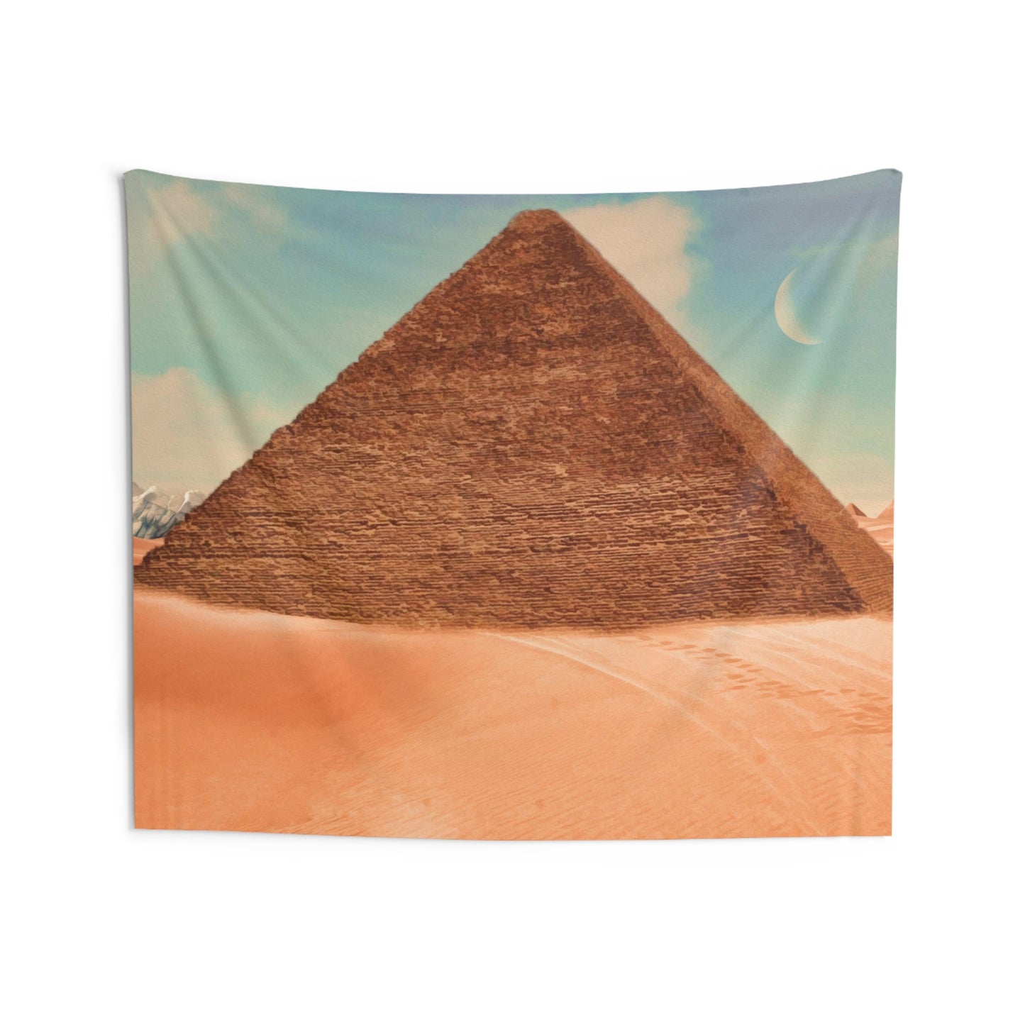 Brown Pyramid Moon Tapestry