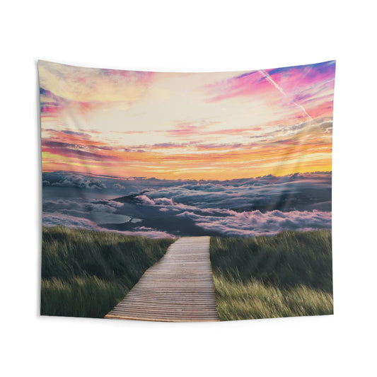 Sunrise Beach Path Tapestry