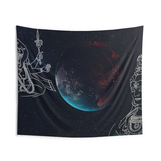 Shiv And Ganesha Tapestry