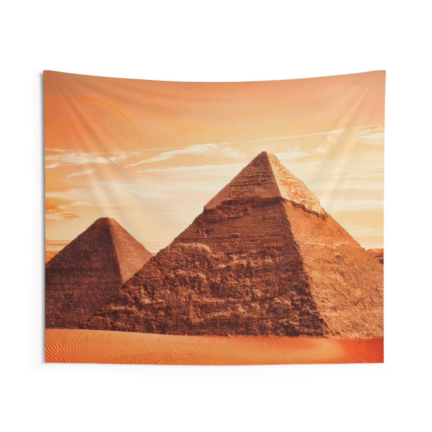 Orange Pyramid Tapestry