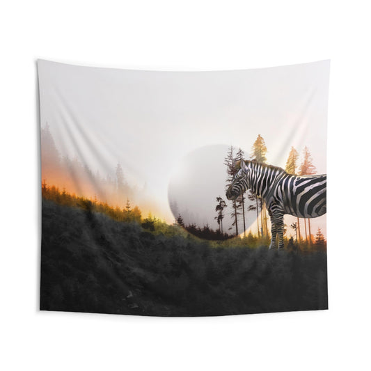 Zebra Moon Tapestry