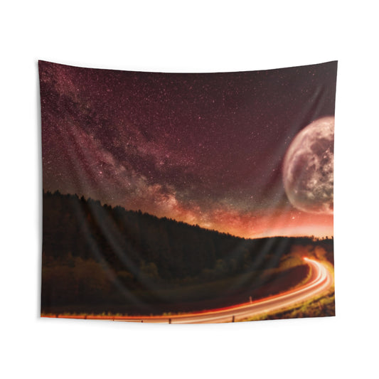 Road to Moon & Galaxy Tapestry