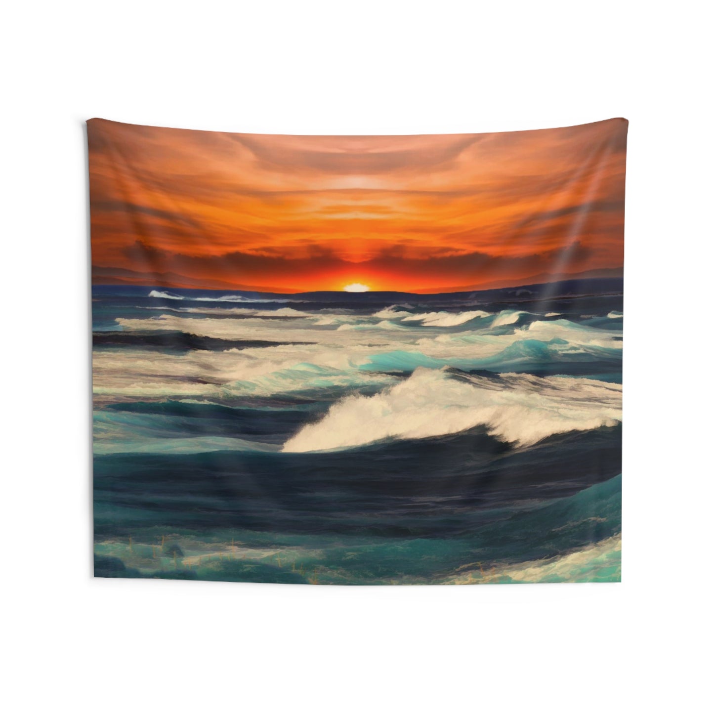 Sunrise Blue Lake Tapestry