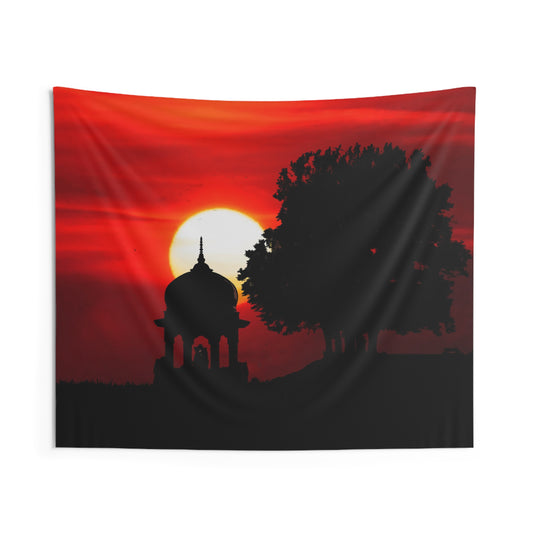 Sunset Red Tapestry