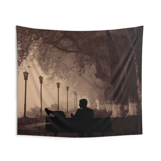 Street light Greece Tapestry
