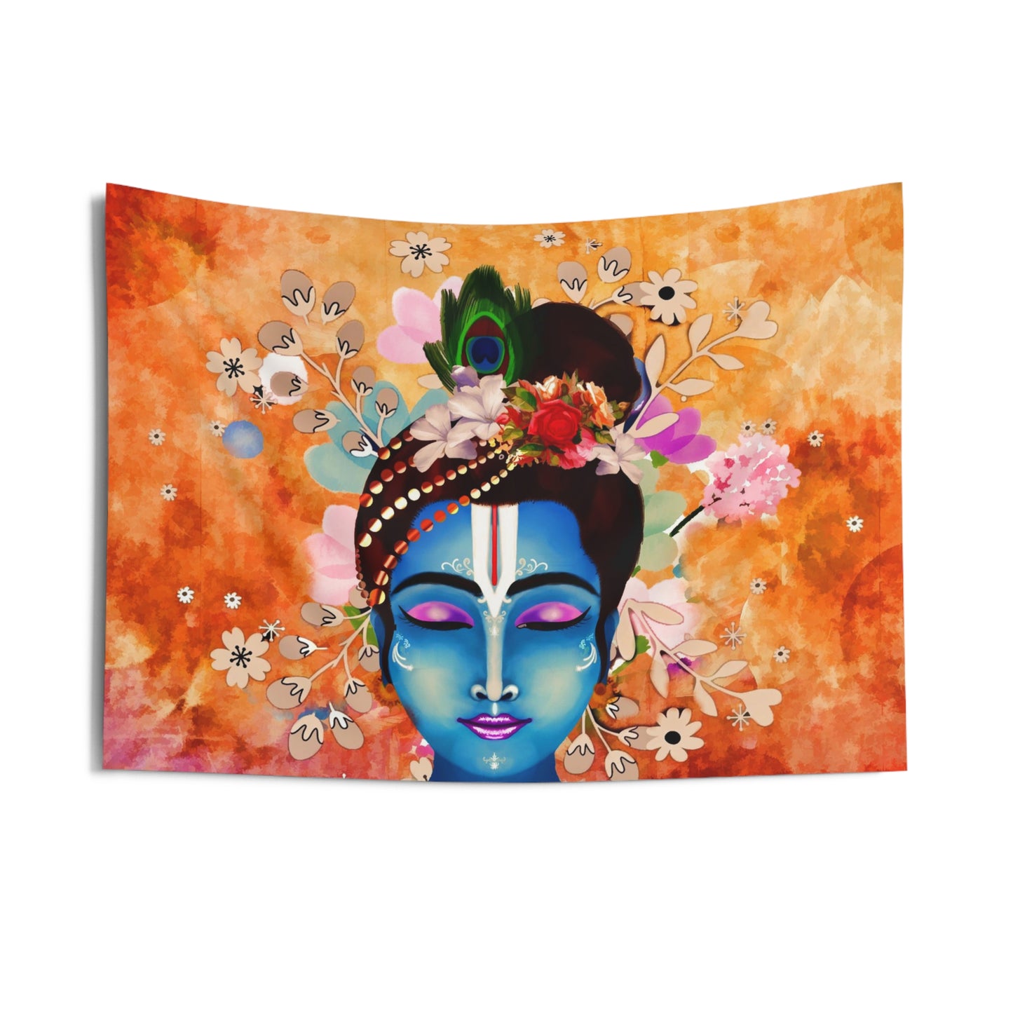Blue Krishna Tapestry