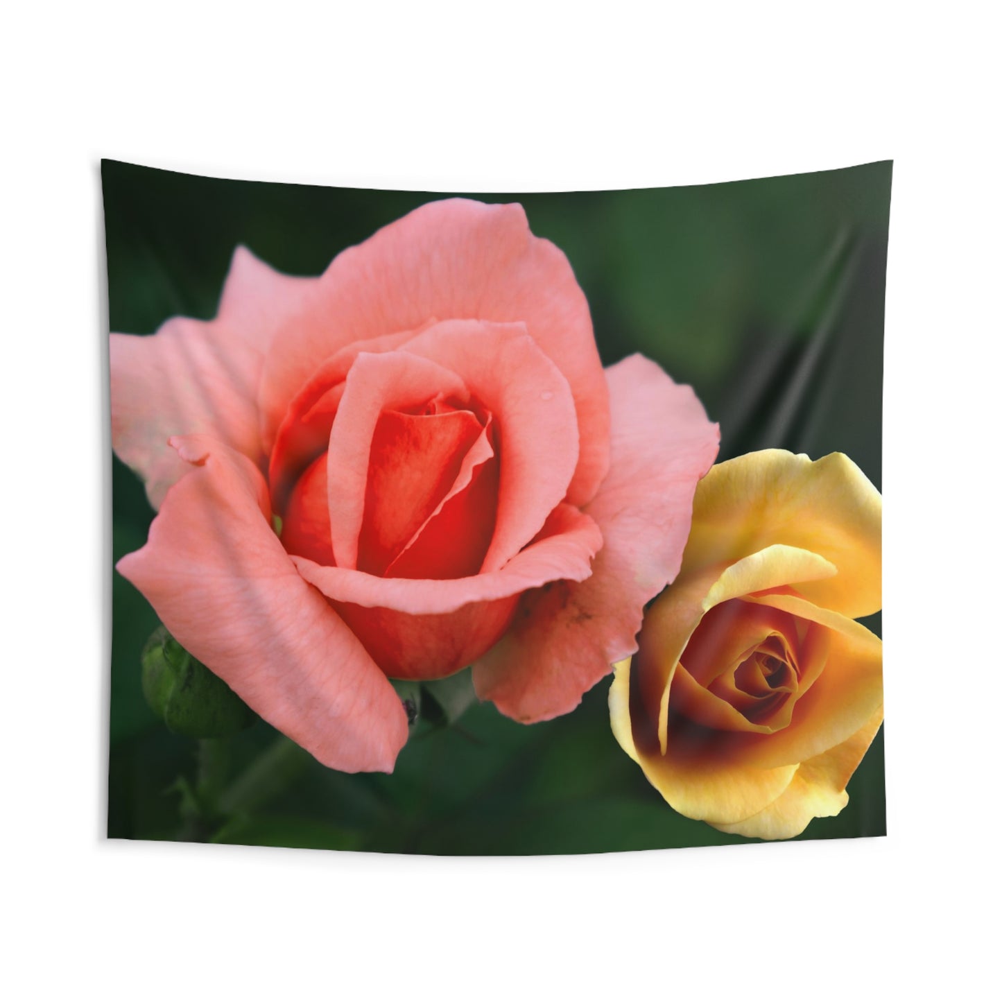 Pink And Yellow Rose Tapestry