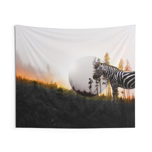 Zebra Moon Tapestry