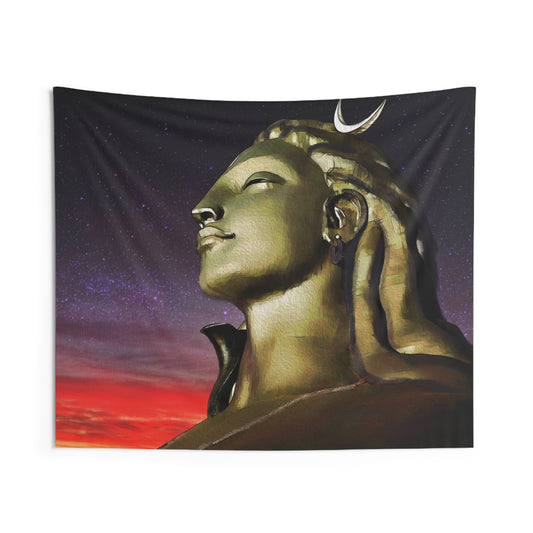 Adiyogi Shiva Golden Tapestry