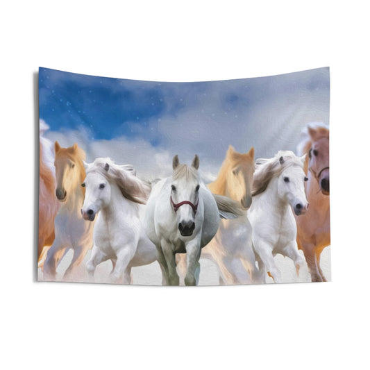 Seven Runing Horses Tapestry