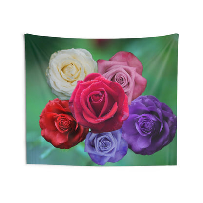 Multicolor Rose Tapestry