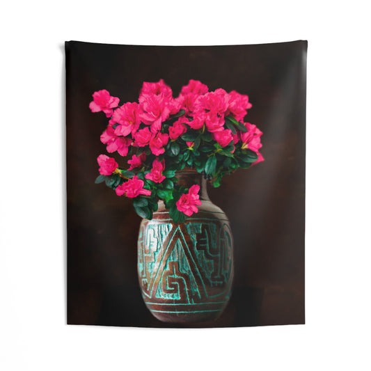 Vintage Vase Flower Tapestry