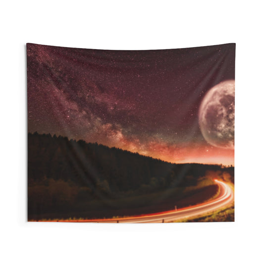 Road to Moon & Galaxy Tapestry