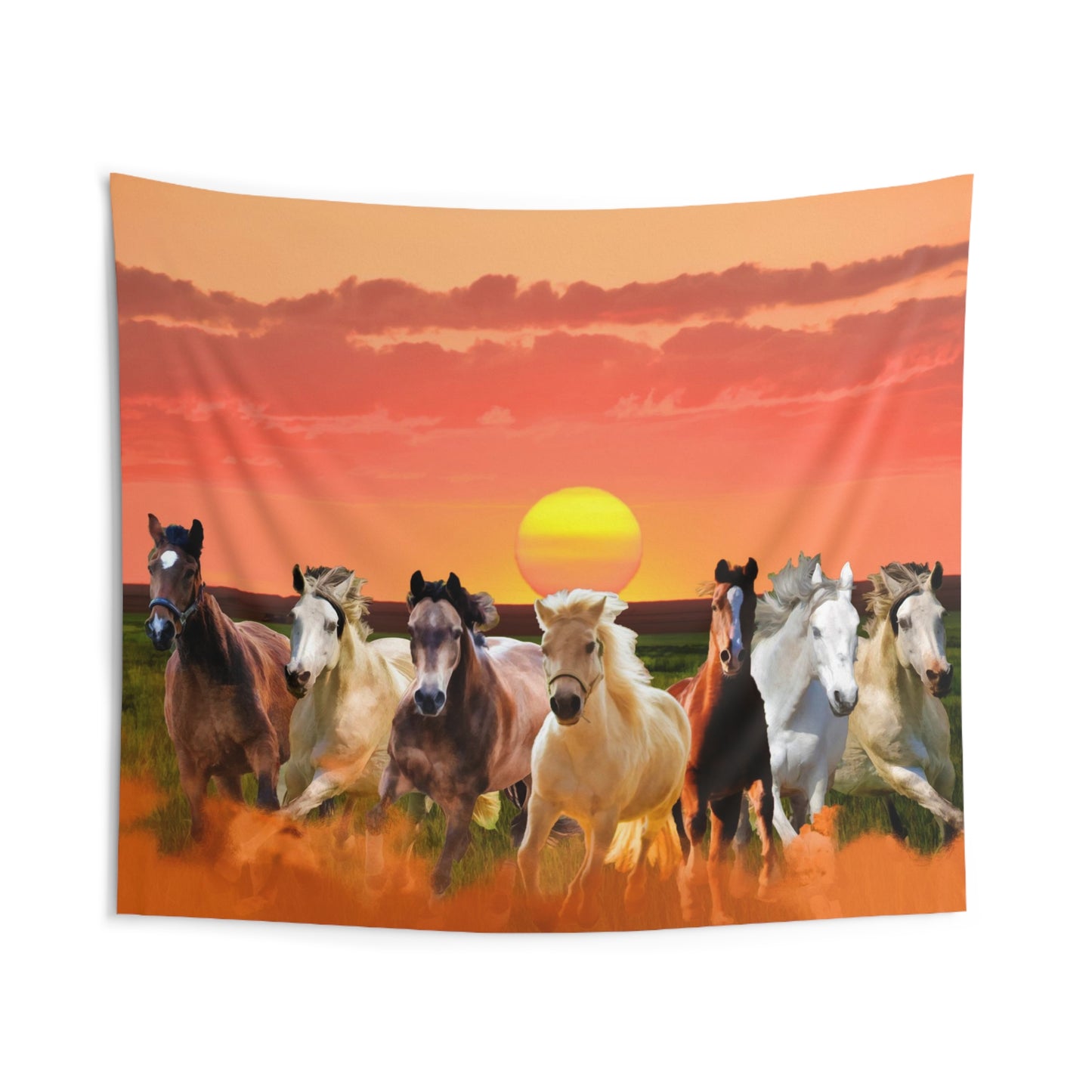 Seven Horse sunrise Tapestry