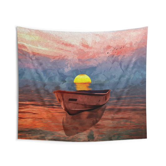 Sun Boat Tapestry