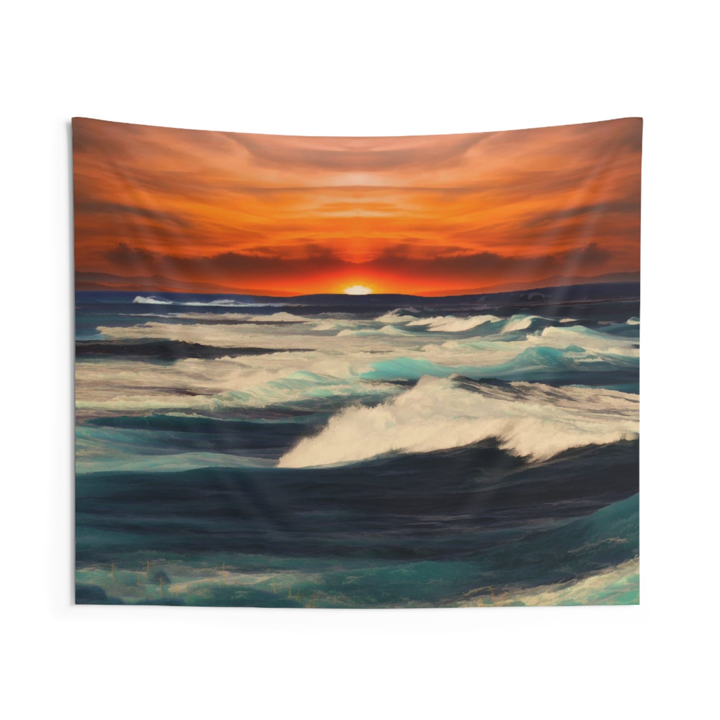 Sunrise Blue Lake Tapestry