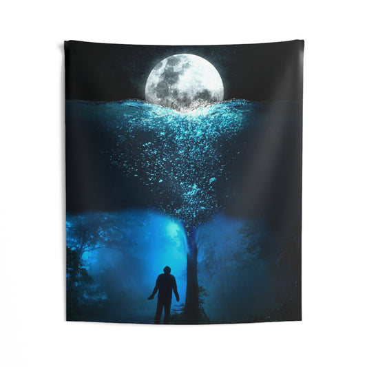Man underwater Tapestry