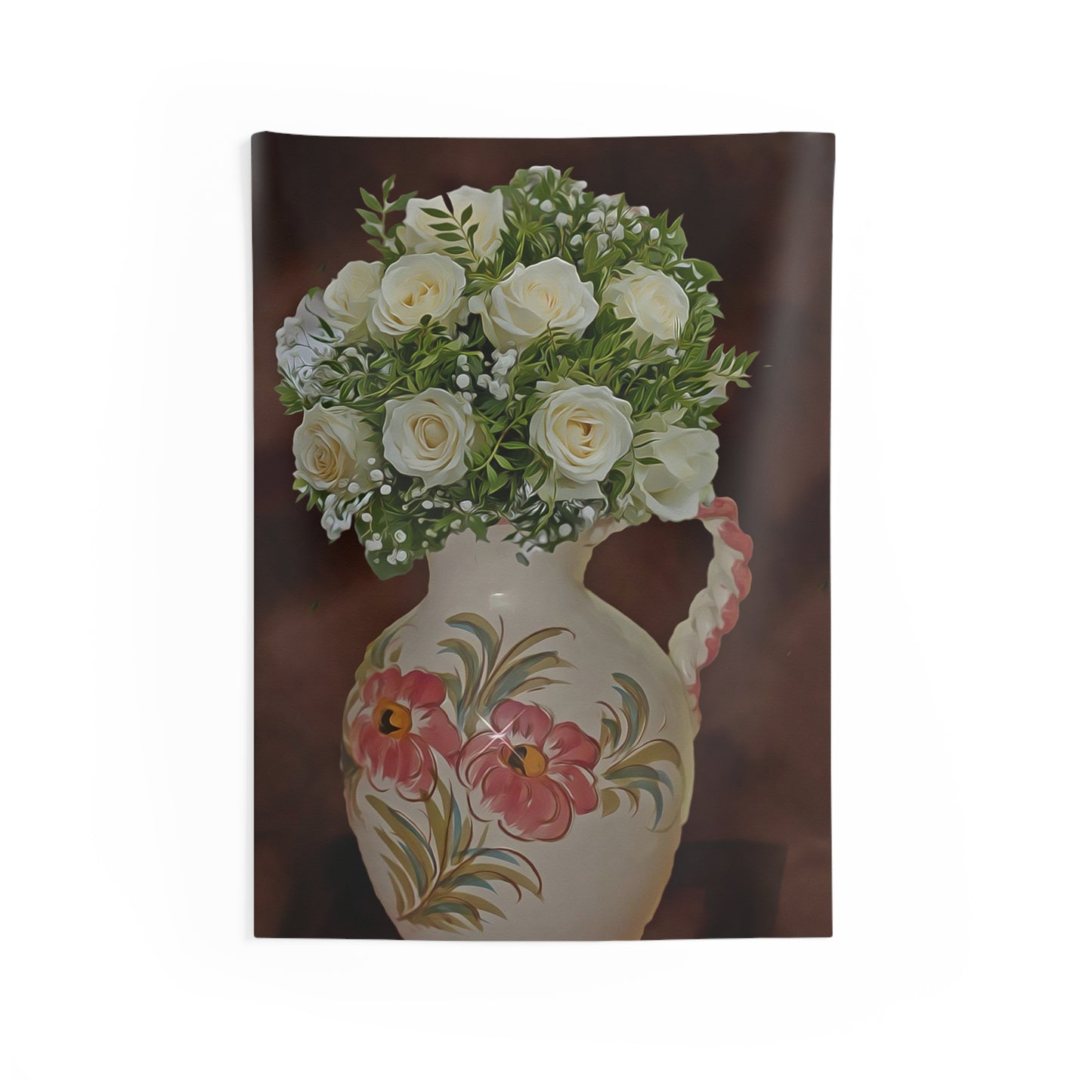 White FLower Bouquet Tapestry