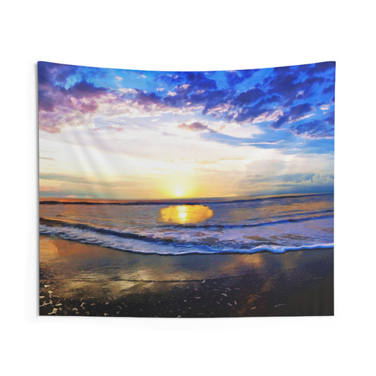 Beach Sunset Tapestry