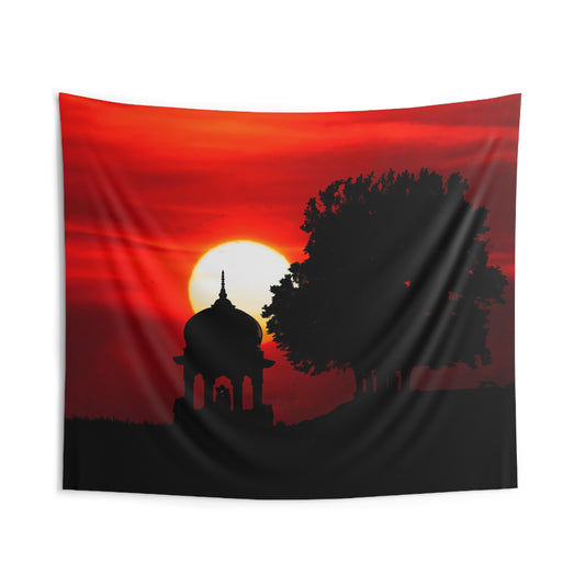 Sunset Red Tapestry