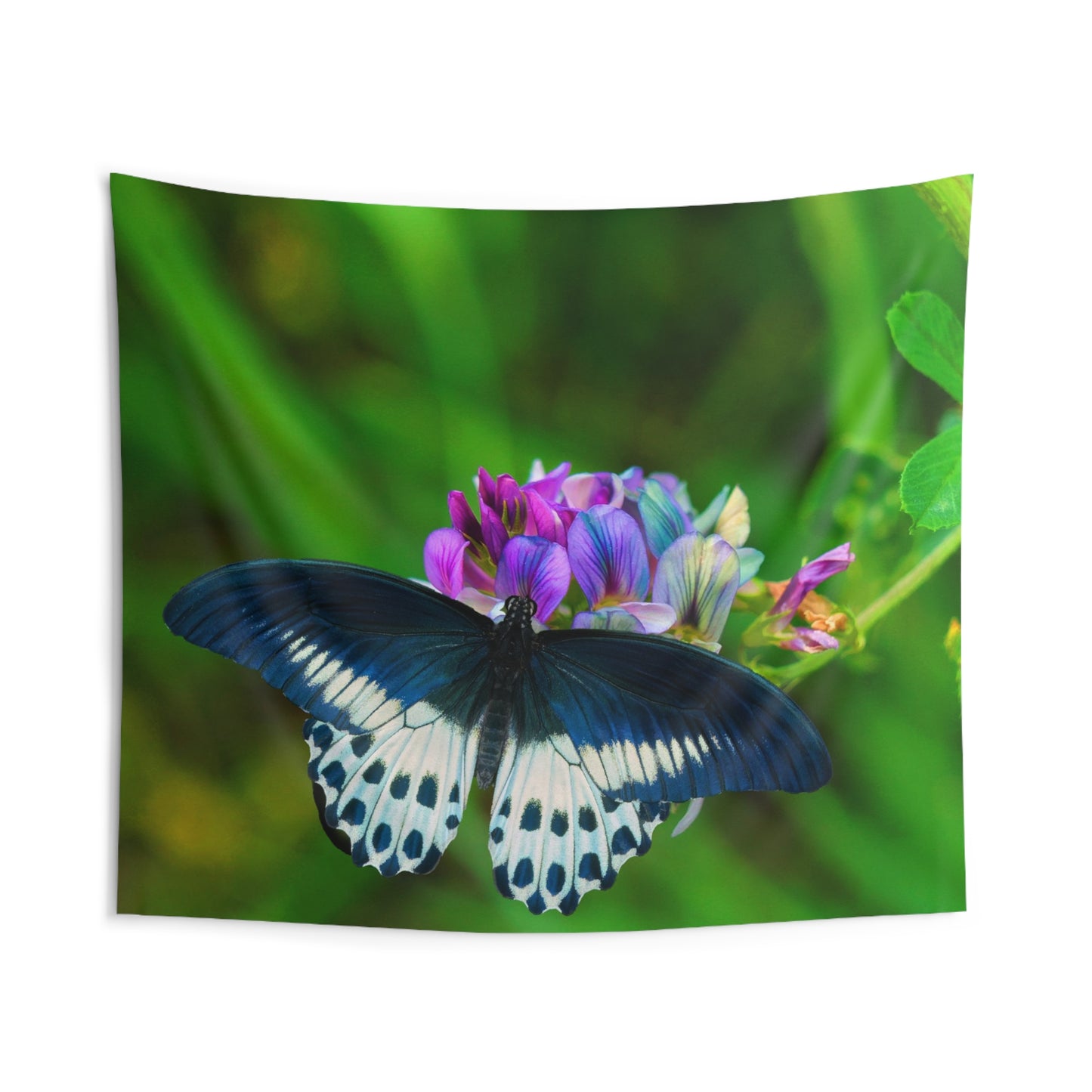 Butterfly On Flower Tapestry