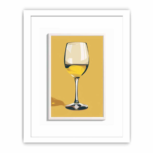 White Wine Framed Print