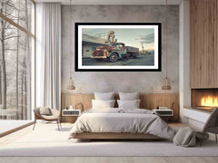 Vinatge Truck Framed Print Art