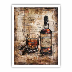 Vintage whiskey Framed Print