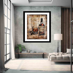 Vintage whiskey Framed Print