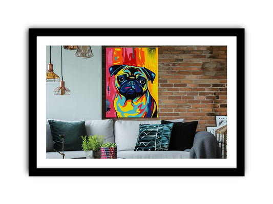 Pug Dog Framed Print