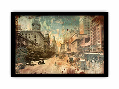 Brisbane City Vintage Print