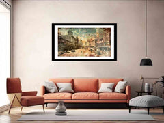Brisbane City Vintage Print
