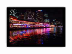Darling Harbour Sydney Night Framed Print