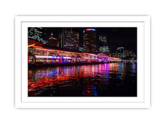Darling Harbour Sydney Night Framed Print