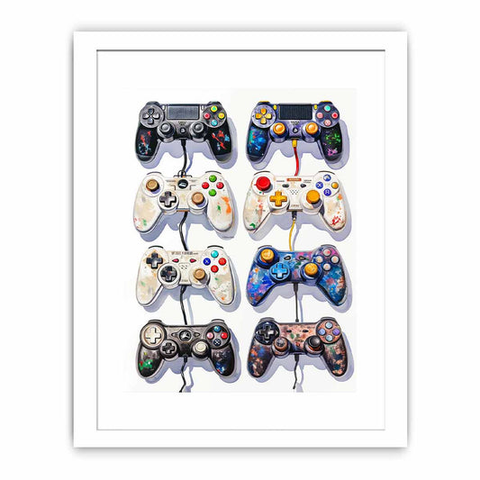 Video Game Controller Evolution Print