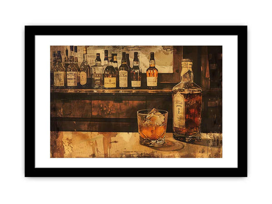Vintage Whiskey Framed Print