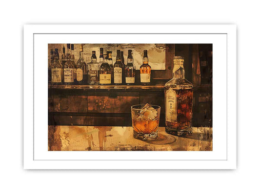 Vintage Whiskey Framed Print