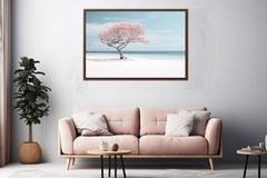 Silver Beach Art Canvas Art Print