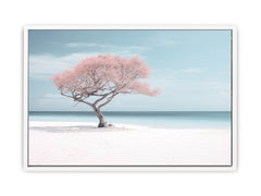 Silver Beach Art Canvas Art Print