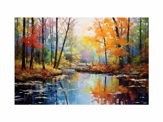 Rainbow Tree Art Canvas Art Print