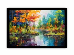 Rainbow Forest Art Canvas Art Print