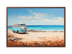 campervan Beach Art Canvas Art Print