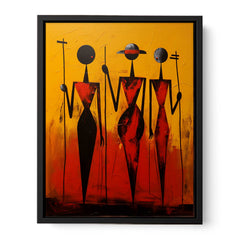 African Precisionist Art Canvas Art Print