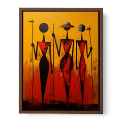 African Precisionist Art Canvas Art Print