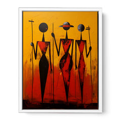 African Precisionist Art Canvas Art Print