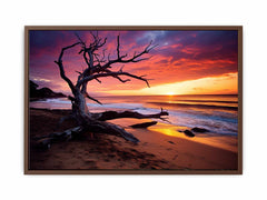 Beach Sunset Canvas Art Print