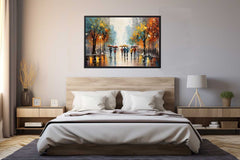 Colorful Umbrellas Art Canvas Art Print