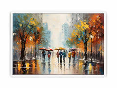 Colorful Umbrellas Art Canvas Art Print